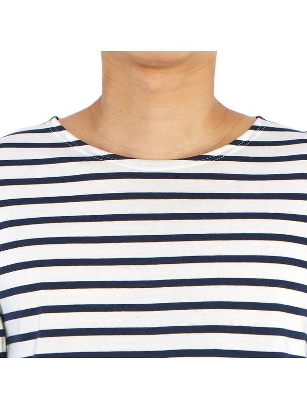 Minquiers Modern Stripe Long Sleeve T-Shirt Neige Marine - SAINT JAMES - BALAAN 9