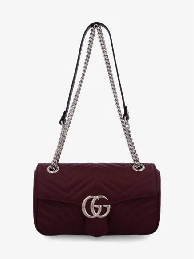 GG Marmont Small Leather Shoulder Bag Red - GUCCI - BALAAN 2