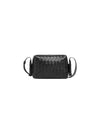 Intrecciato Weaving Leather Cross Bag Black - BOTTEGA VENETA - BALAAN 2