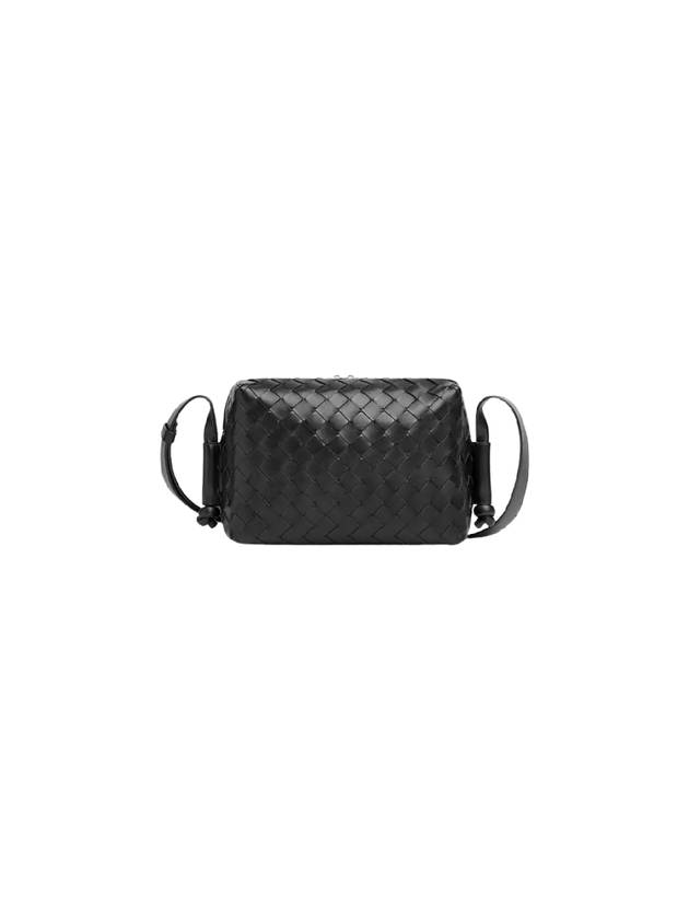 Intrecciato Weaving Leather Cross Bag Black - BOTTEGA VENETA - BALAAN 2