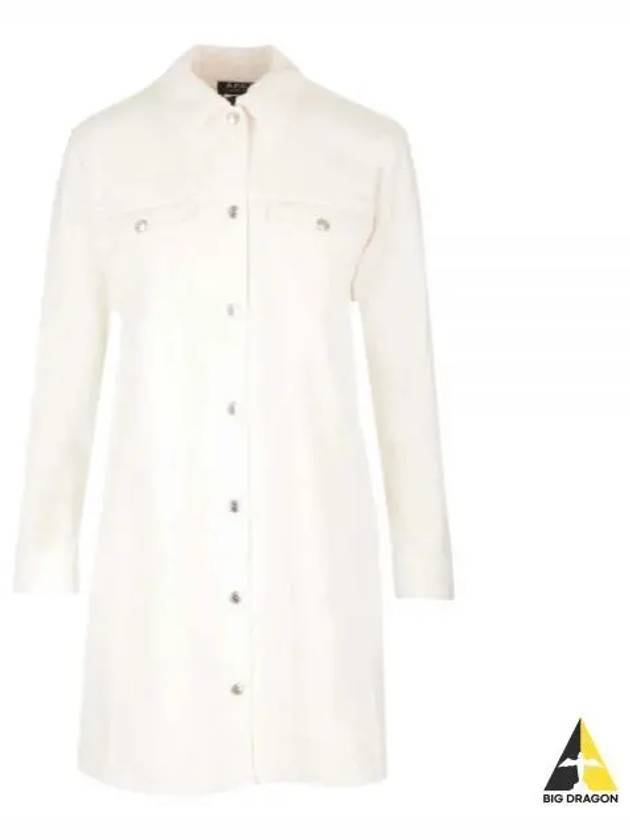 Alpine Denim Short Dress White - A.P.C. - BALAAN 2
