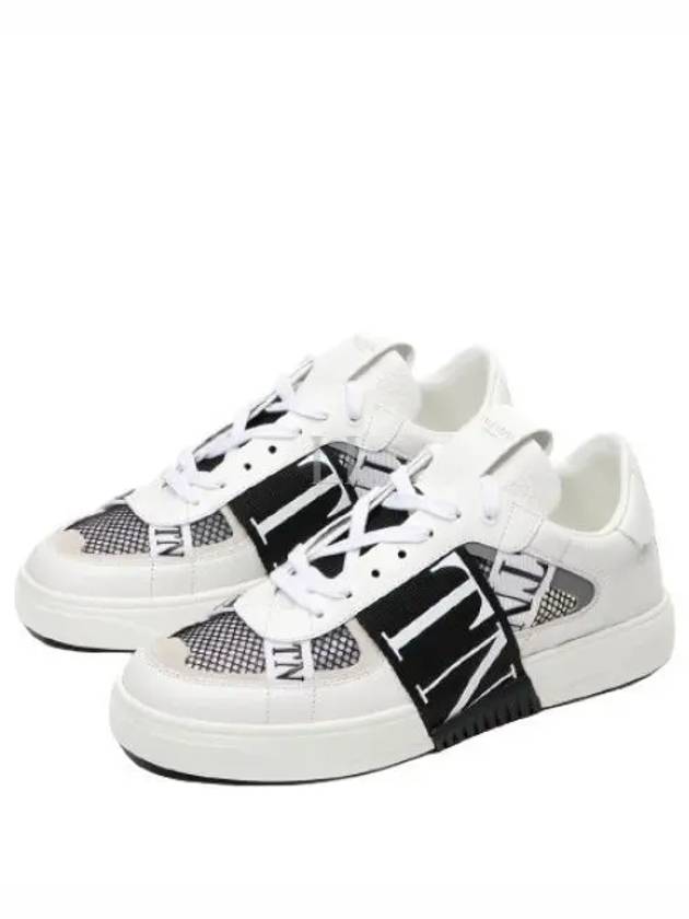 VL7N Logo Label Weaving Band Low Top Sneakers White - VALENTINO - BALAAN 2