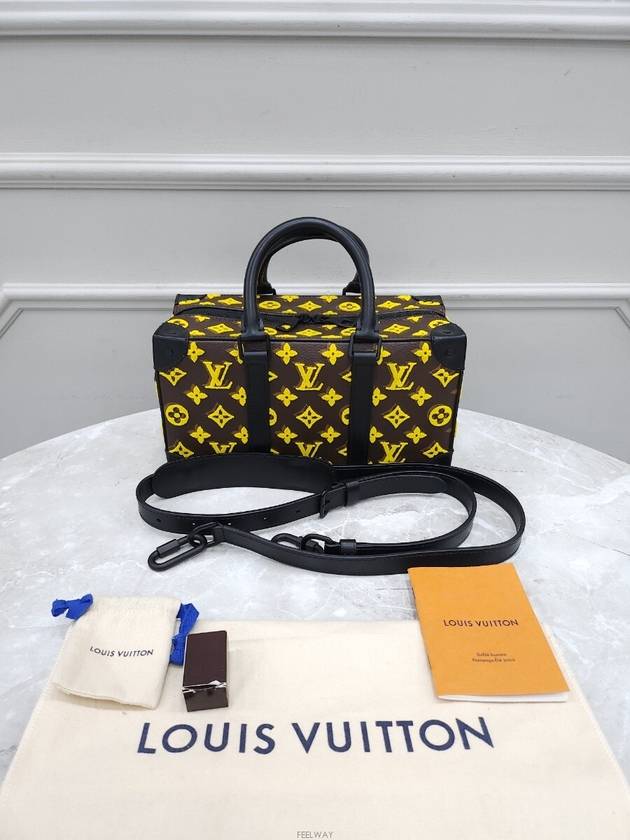 Lux You Monogram Yellow Velvet Speedy Trunk Tote Cross Bag - LOUIS VUITTON - BALAAN 7