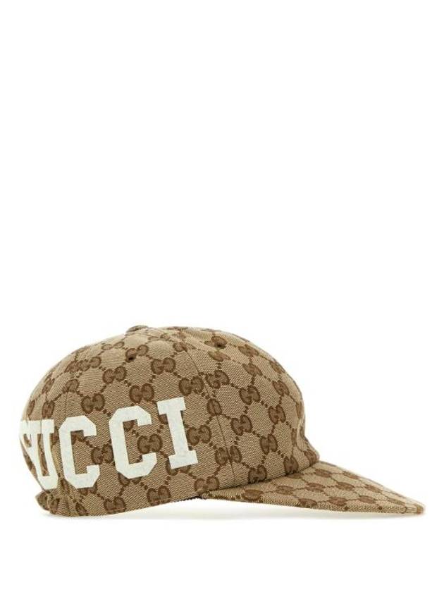 GG Supreme Canvas Ball Cap Beige - GUCCI - BALAAN 3