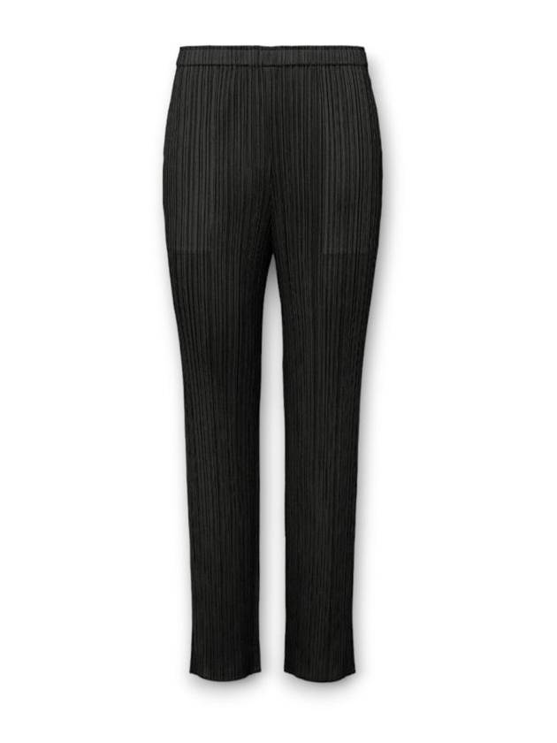 Pleated Basic Straight Pants Black - ISSEY MIYAKE - BALAAN 2