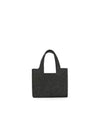 Women's Font Small Raffia Tote Bag Black - LOEWE - BALAAN 5