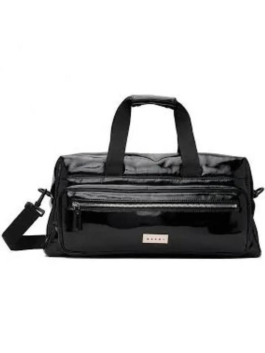 Logo Patch Zipper Travel Bag Black - MARNI - BALAAN 2
