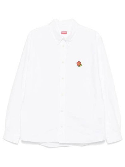 Pop Boke Flower Long Sleeve Shirt White - KENZO - BALAAN 2