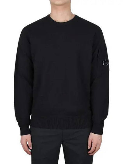 Lens Wappen Cotton Knit Top Black - CP COMPANY - BALAAN 2