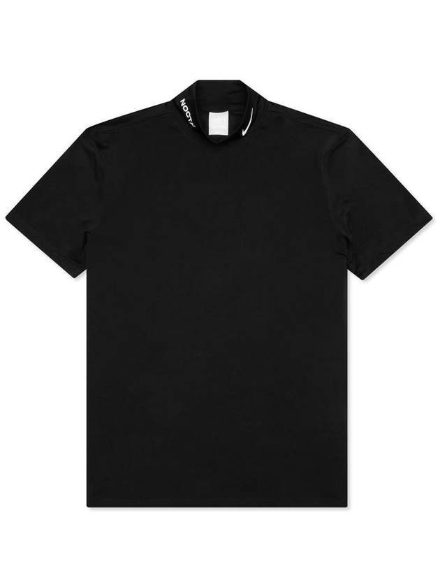 Mock Neck Short Sleeve T-Shirt Black - NIKE - BALAAN 1