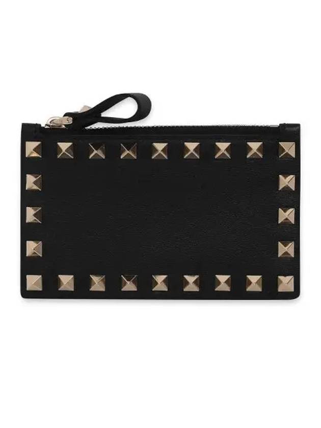 Rockstud Card Wallet Black - VALENTINO - BALAAN 2