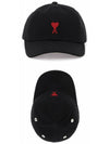 De Coeur Embroidered Logo Ball Cap Black - AMI - BALAAN 5