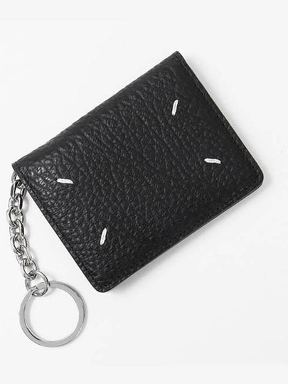 4 Stitch Keyring Card Wallet Black - MAISON MARGIELA - BALAAN 2