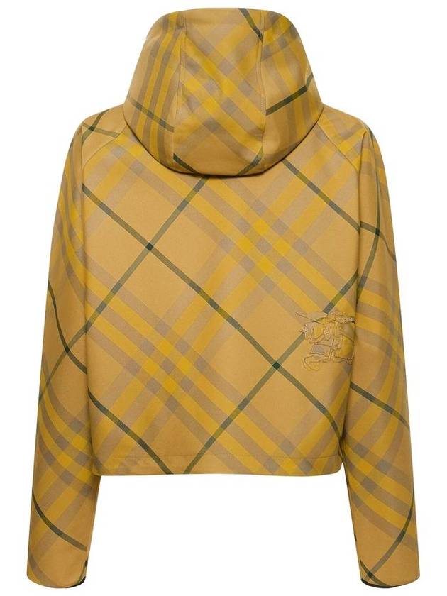 Check Pattern Zip-Up Hoodie Green - BURBERRY - BALAAN 3