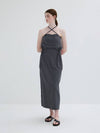 Back circle sleeveless dressDark Gray - REAL ME ANOTHER ME - BALAAN 1