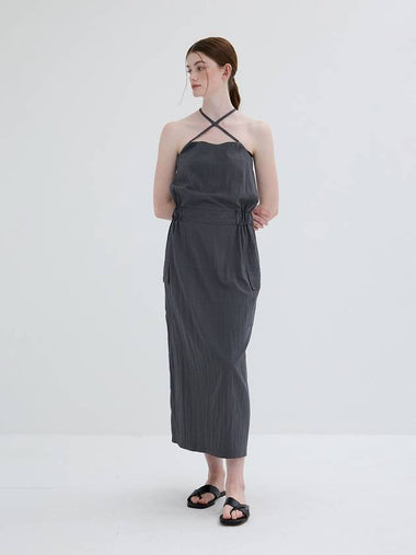 Back circle sleeveless dressDark Gray - REAL ME ANOTHER ME - BALAAN 1