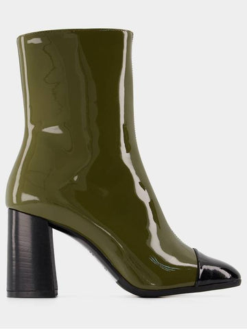 Donna Boots - Carel - Patent Leather - Khaki/black - CAREL - BALAAN 1