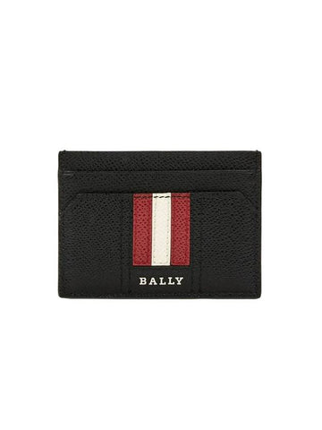 Logo Leather Card Wallet Black - BALLY - BALAAN 1