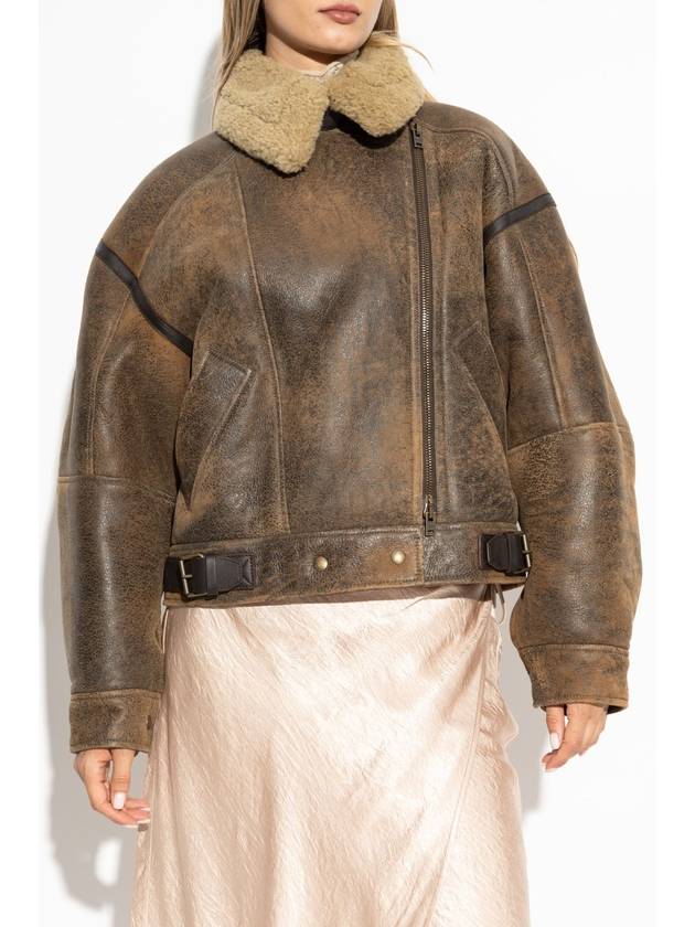 Acne Studios Shearling Coat, Women's, Brown - ACNE STUDIOS - BALAAN 3