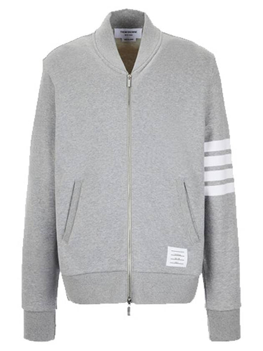 4 Bar Engineered Bomber Jacket Light Grey - THOM BROWNE - BALAAN