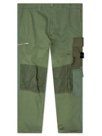 Mix Fabric Hype TC Utility Straight Pants Green - STONE ISLAND - BALAAN 2