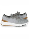 Stretch Knit Low Top Sneakers Grey - BRUNELLO CUCINELLI - BALAAN 2