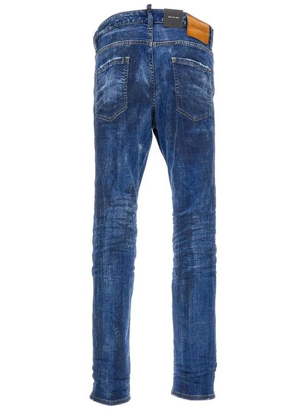 Denim Straight Pants S71LB1398S30342470 Blu - DSQUARED2 - BALAAN 3