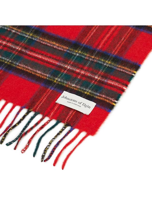 Iconic Tartan Oversized Cashmere Scarf Royal Stuart - JOHNSTONS OF ELGIN - BALAAN 6