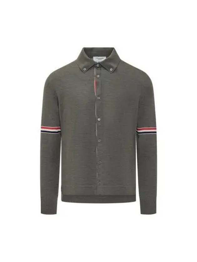 Merino Wool Armband Long Sleeve Shirt Dark Green - THOM BROWNE - BALAAN 2