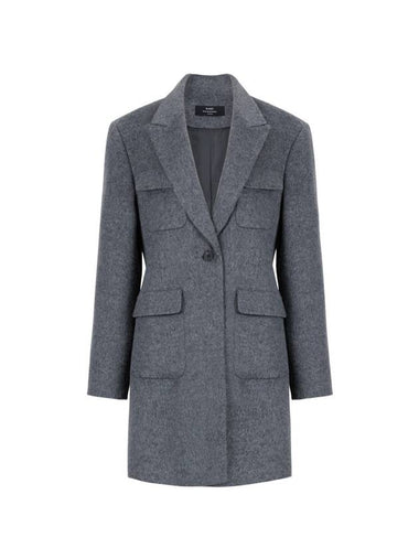 Colin Wool Multi-Pocket One Button Single Half Jacket Gray COLIN60GR - RAMUSTUDIO - BALAAN 1