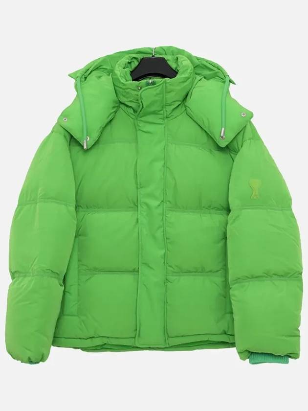 De Cour Heart Logo Hood Padding Lime Green - AMI - BALAAN 3