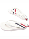 Three Stripe Flip Flops White - THOM BROWNE - BALAAN 7