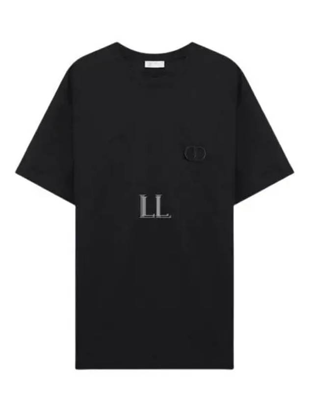 CD Icon Relaxed Fit Organic Cotton Short Sleeve T-Shirt Black - DIOR - BALAAN 2