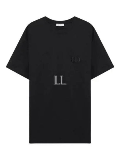 CD Icon Relaxed Fit Organic Cotton Short Sleeve T-Shirt Black - DIOR - BALAAN 2