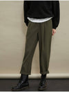 Roll up wide banding pants Khaki - MANAVIS7 - BALAAN 1