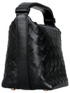 Candy Wallace Interciato Motif Tote Bag Black - BOTTEGA VENETA - BALAAN 5