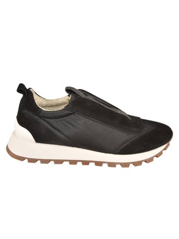 Suede Techno Runner Low Top Sneakers Black - BRUNELLO CUCINELLI - BALAAN 2