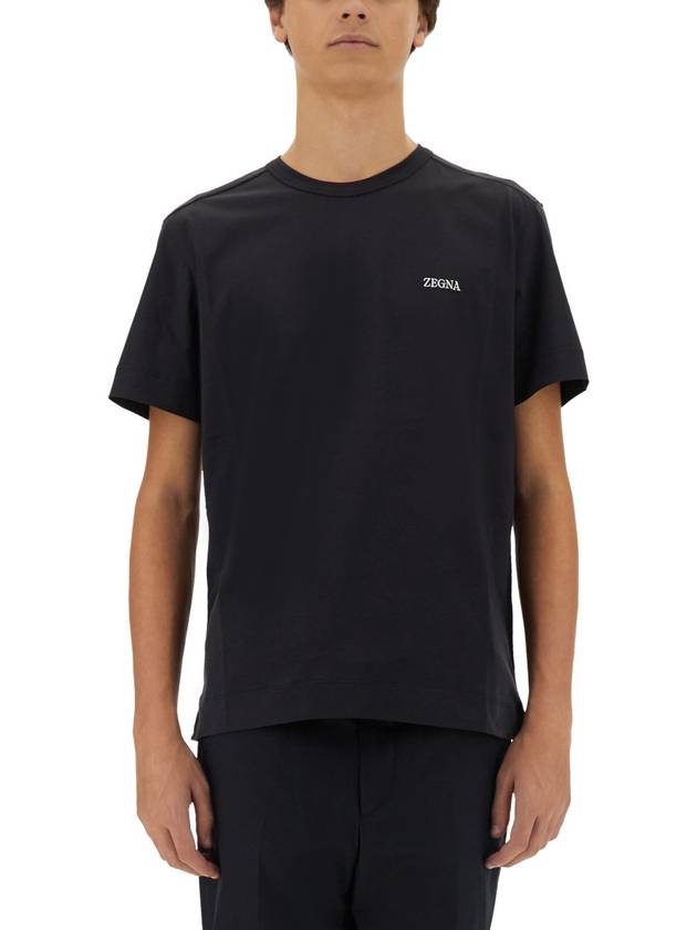 T-SHIRT WITH LOGO - ERMENEGILDO ZEGNA - BALAAN 1