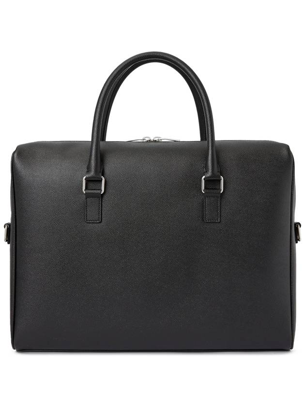 Logo Leather Brief Case Black - SAINT LAURENT - BALAAN 5