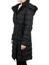 Women's Double Breasted Hooded Padded Black - BURBERRY - BALAAN 4