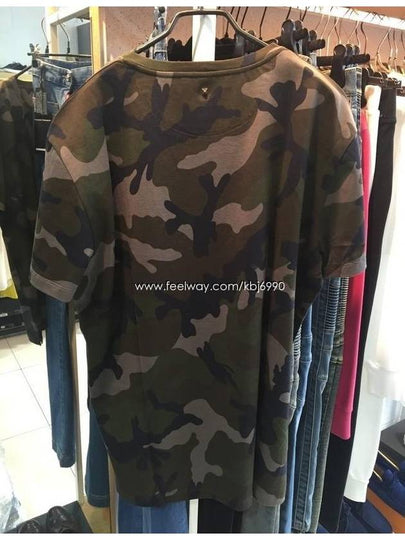 Men's Camouflage Short Sleeve TShirt KV0MG00W36Q F01 - VALENTINO - BALAAN 2