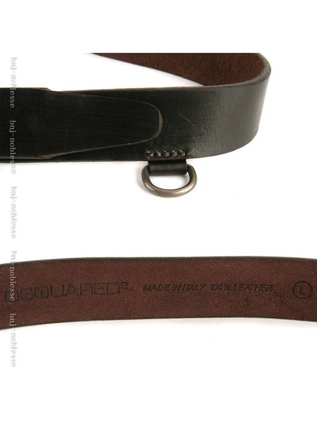 Buckleless Skinny Leather Belt Black - DSQUARED2 - BALAAN 6