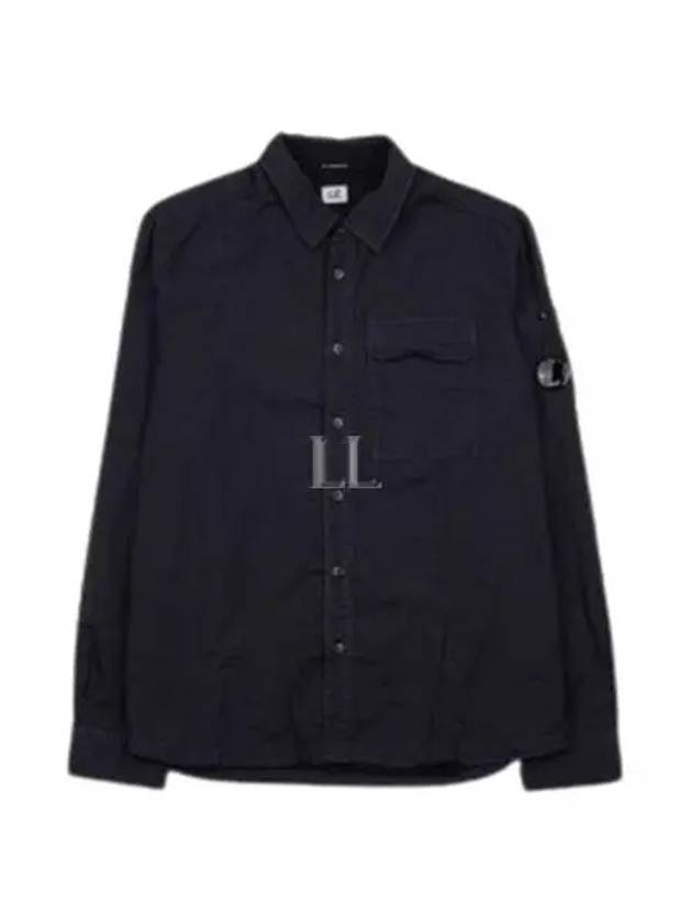 Tylon L Button Long Sleeve Shirt Black - CP COMPANY - BALAAN 2