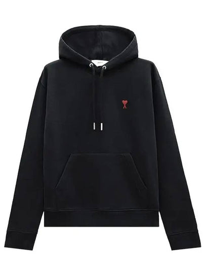 Red Heart Logo Classic Cotton Hoodie Black - AMI - BALAAN 2