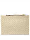 Intrecciato Strap Large Clutch Bag Porridge - BOTTEGA VENETA - BALAAN 2