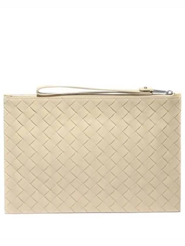 Intrecciato Strap Large Clutch Bag Porridge - BOTTEGA VENETA - BALAAN 2