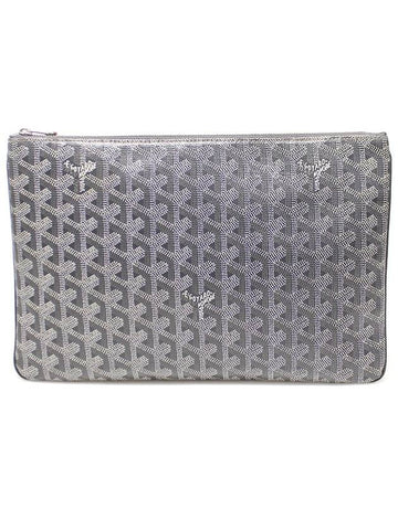 APMSENAT2 MM Gray Special Color Goyadin Canvas Senna Clutch - GOYARD - BALAAN 1