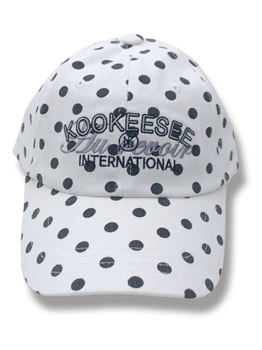 vintage washing dot ball cap_White - KOOKEESEE - BALAAN 1