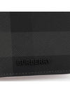 Check Leather Half Wallet Grey - BURBERRY - BALAAN 3