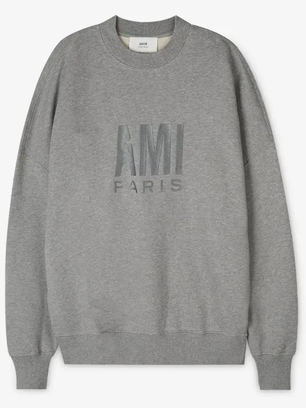 Paris Logo Sweatshirt Grey - AMI - BALAAN 3